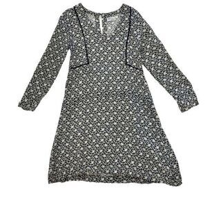 Stella Forest Cream & Black Geometric Print Dress Whimsigoth fairycore Mini Long